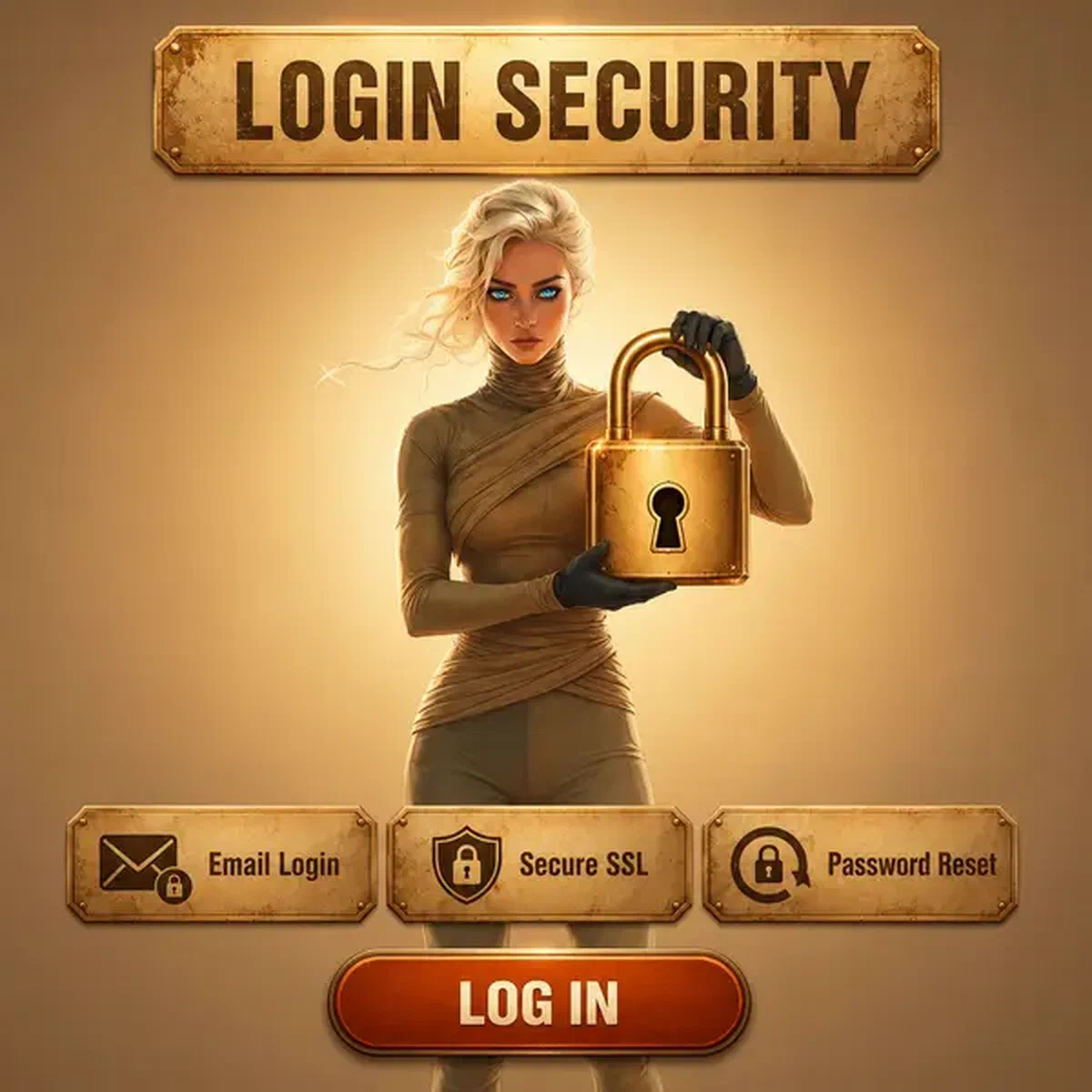 Beveiligingsexpert presenteert gouden hangslot voor Login Security Features login bij woestijnpost